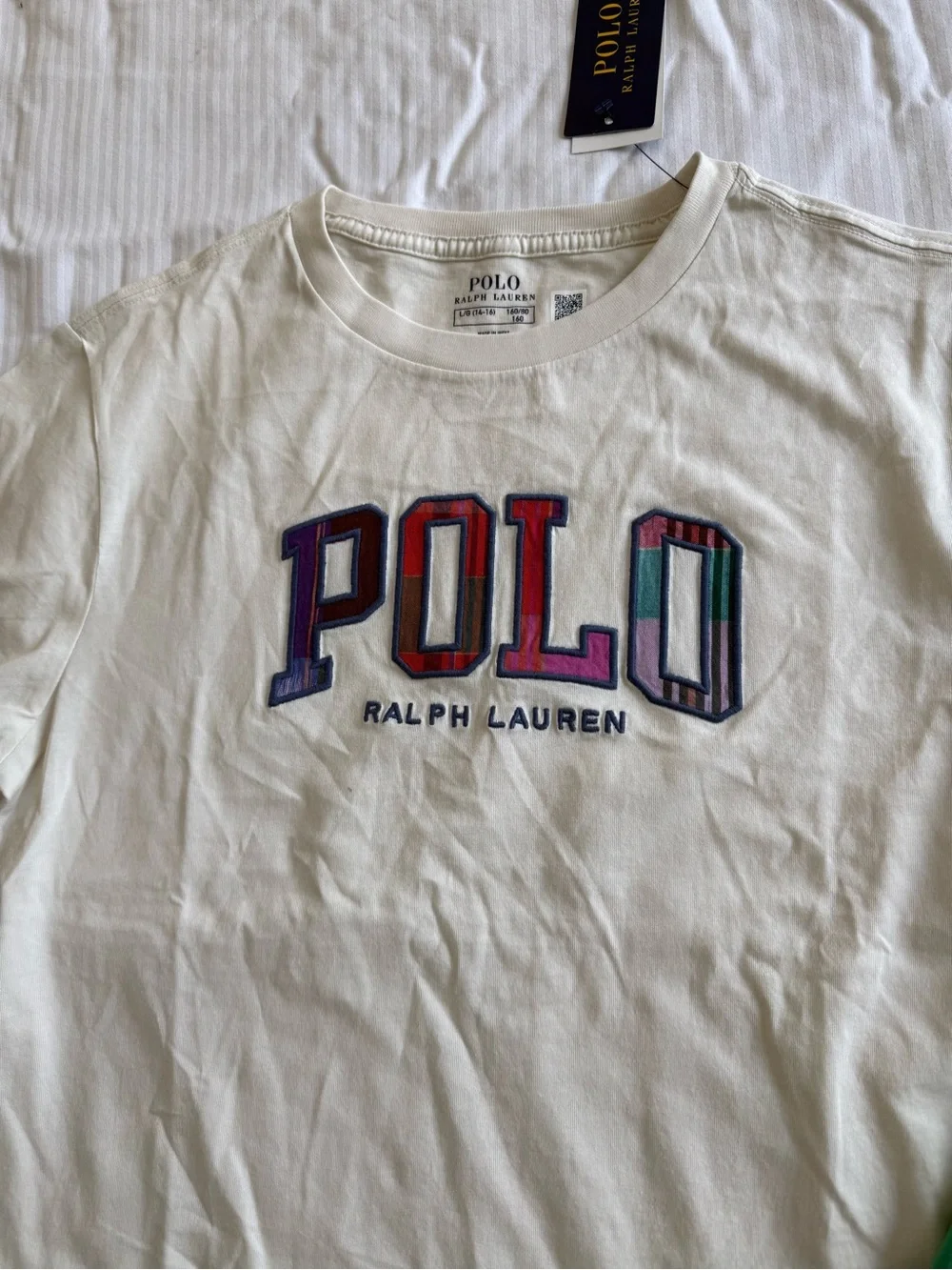 New boys Ralph Lauren Polo Sz L 14-16 Shirt with Green Shorts